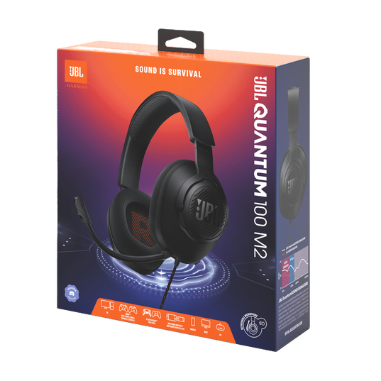 JBL Quantum 100M2 - Black - Wired over-ear gaming headset with detachable mic and mute option - Detailshot 15